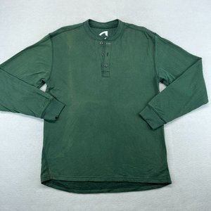 Mountain Khakis Henley Shirt Medium Men's Long Sleeve Cotton Polyester Outdoors